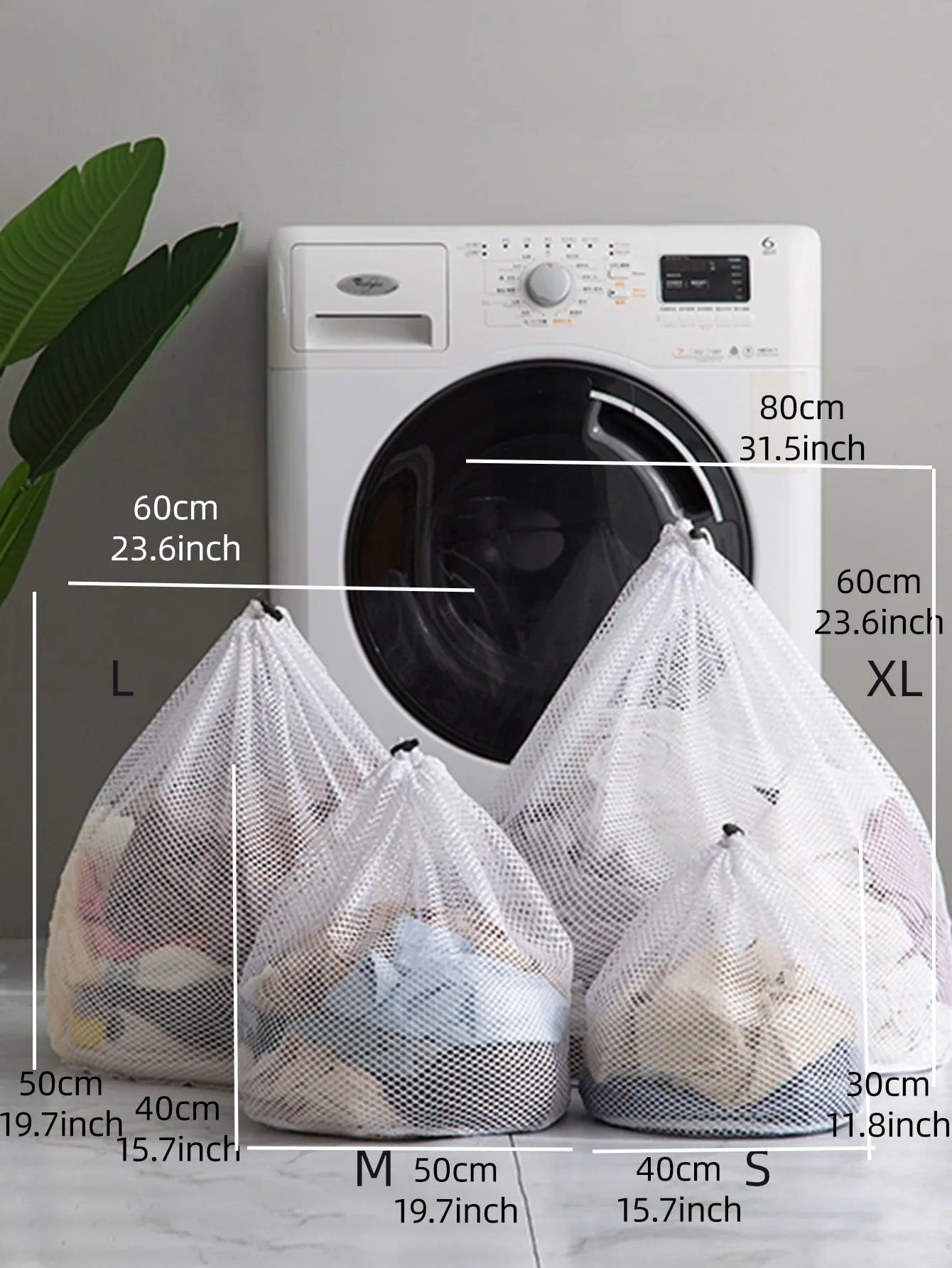 1pc Mesh Laundry Bag With Drawstring