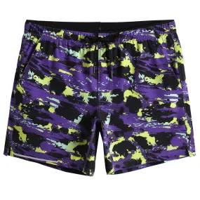 6 Inch Purple Graffiti Running Workout Shorts