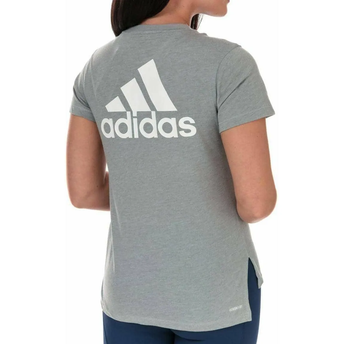 adidas Logo Go To Short Sleeve Womens Training Top - Grey