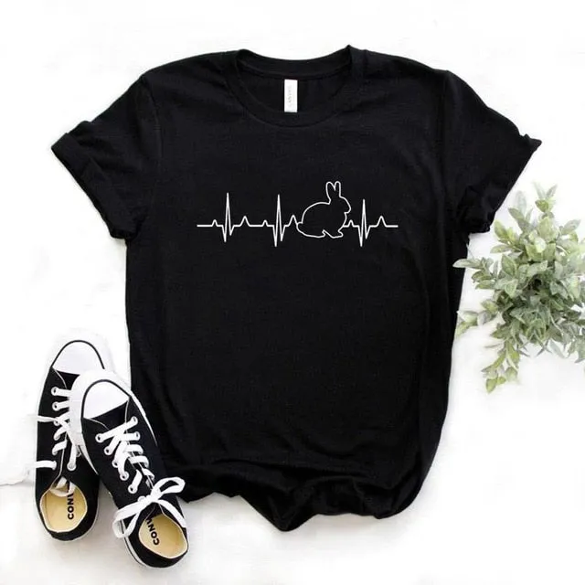 Adorable Bunny Heartbeat T-Shirt