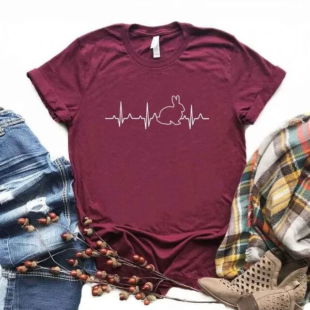 Adorable Bunny Heartbeat T-Shirt