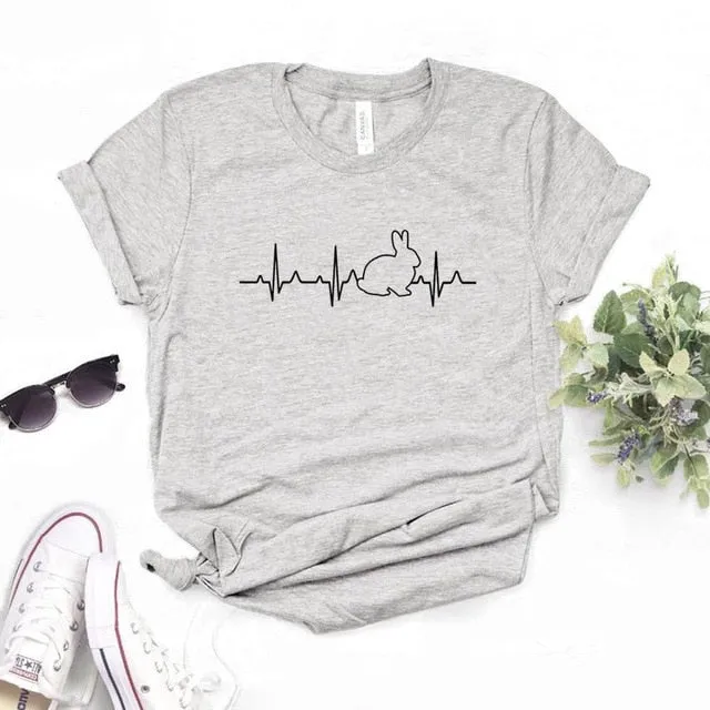 Adorable Bunny Heartbeat T-Shirt