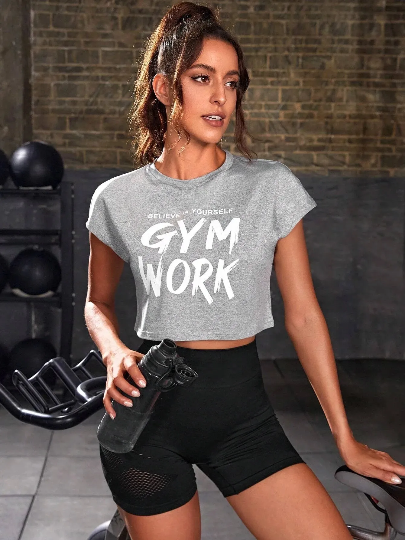 Ainhoa Slogan Graphic Sports Tee