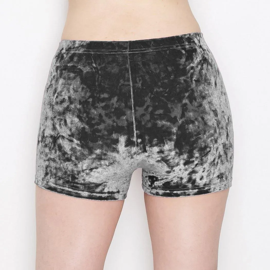 ALWAYS Women’s Crushed Velvet Shorts – Buttery Soft Comfortable Sexy Boy Short Pants