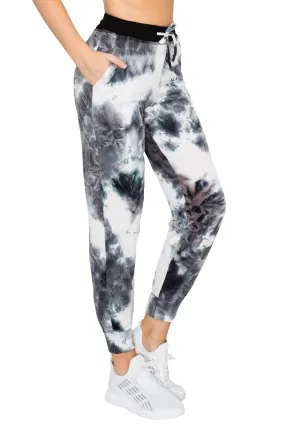 ALWAYS Women's French Terry Joggers - Tie Dye Casual Elastic Drawstring with Pockets Pants