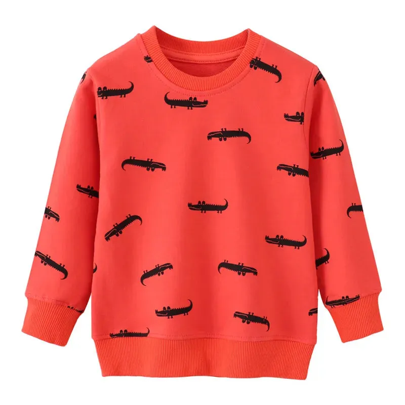 Baby Boy Spring Dinosaur Long Animal Sweaters