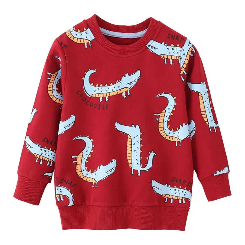 Baby Boy Spring Dinosaur Long Animal Sweaters