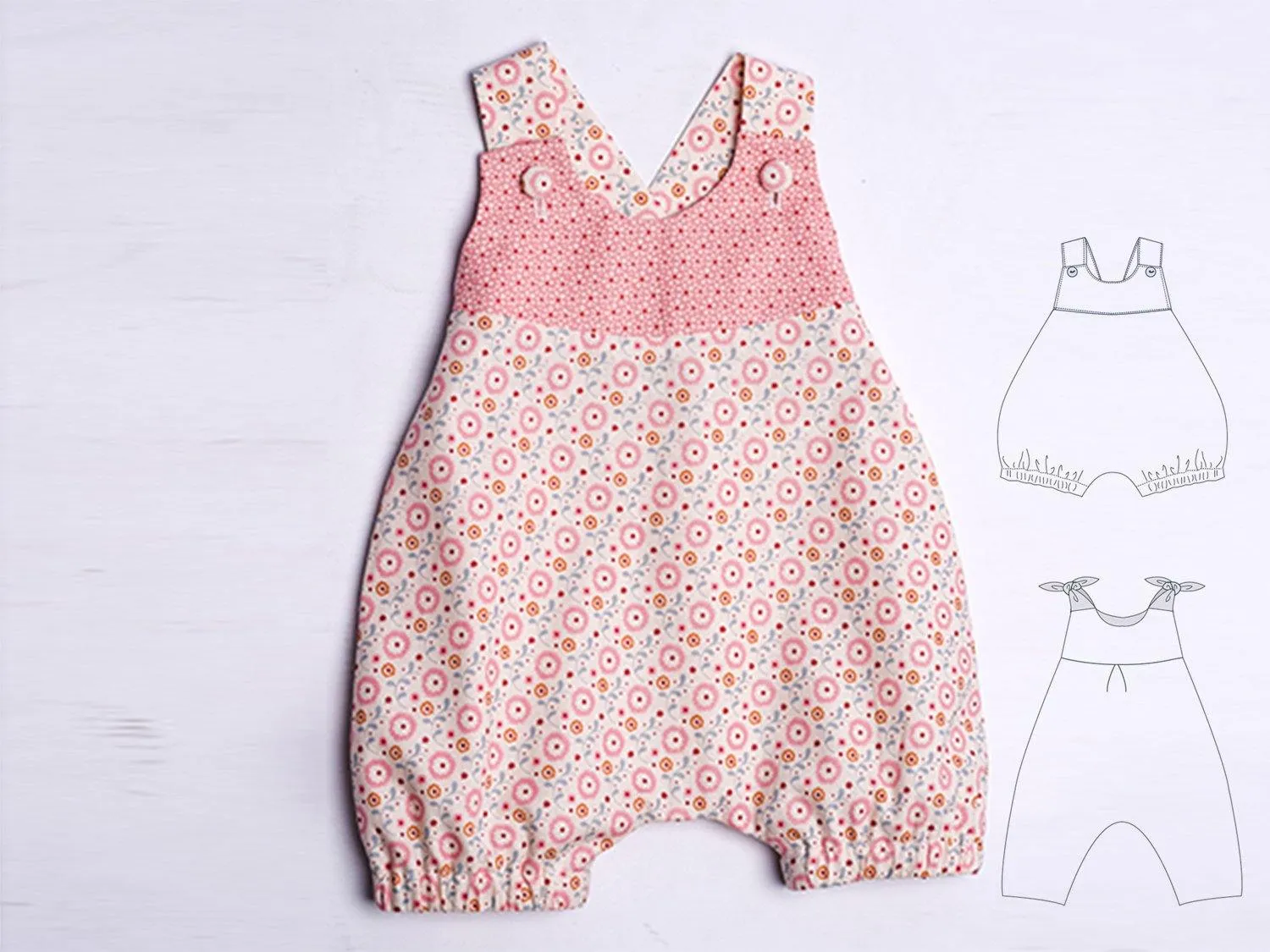 Baby overall sewing pattern LUNA