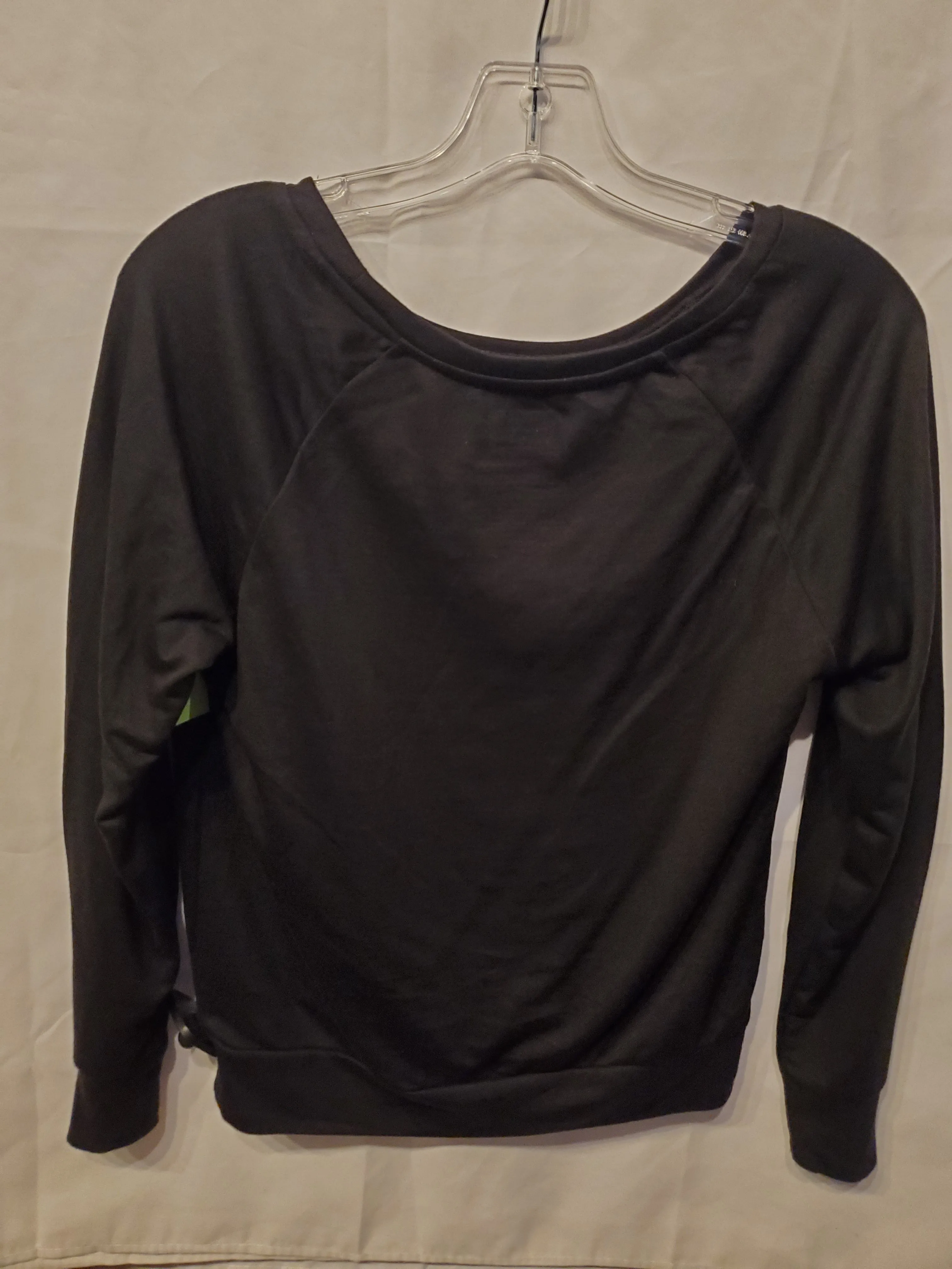 Black Top Long Sleeve Basic Clothes Mentor, Size S