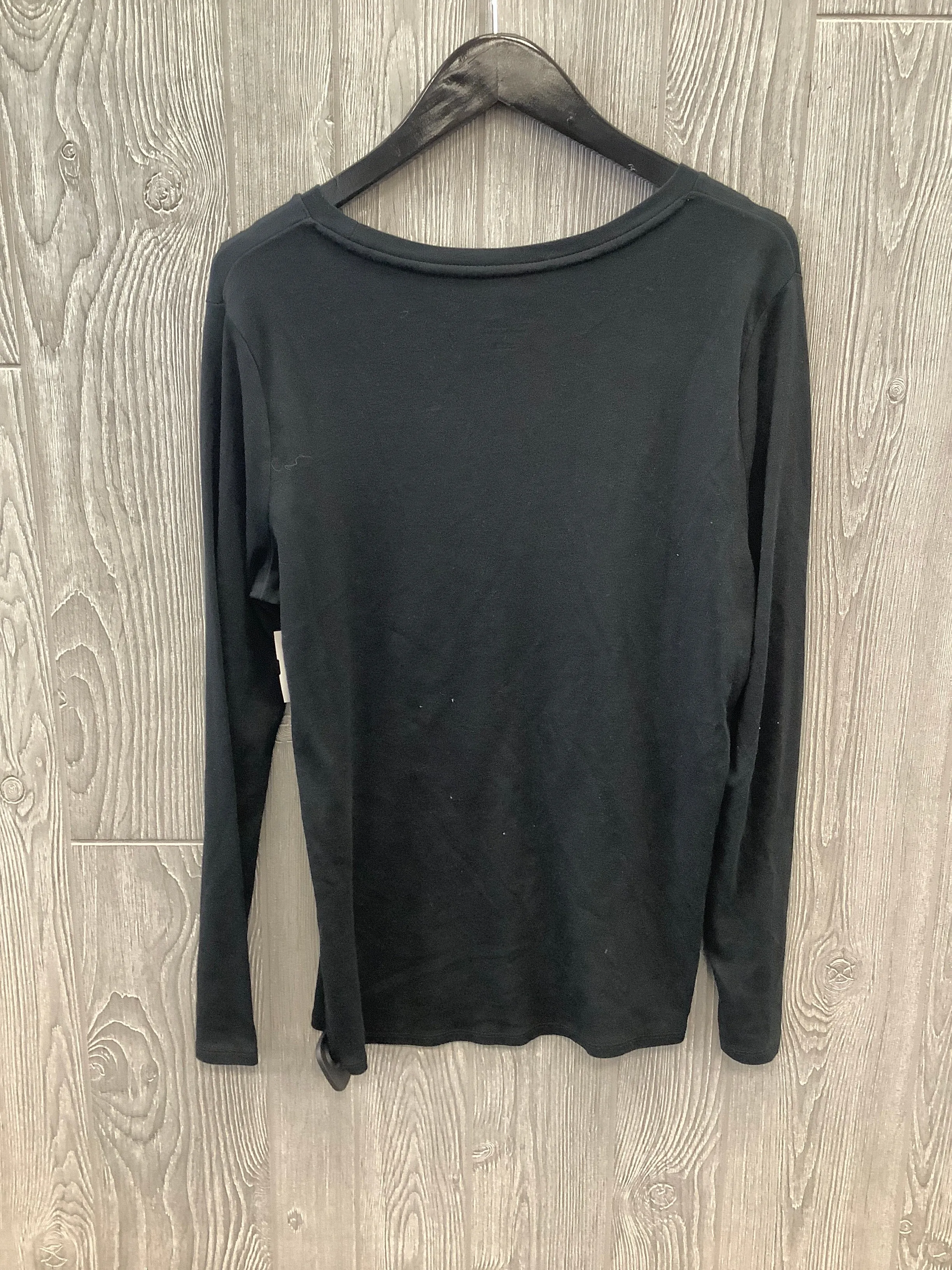 Black Top Long Sleeve Basic Merona, Size L