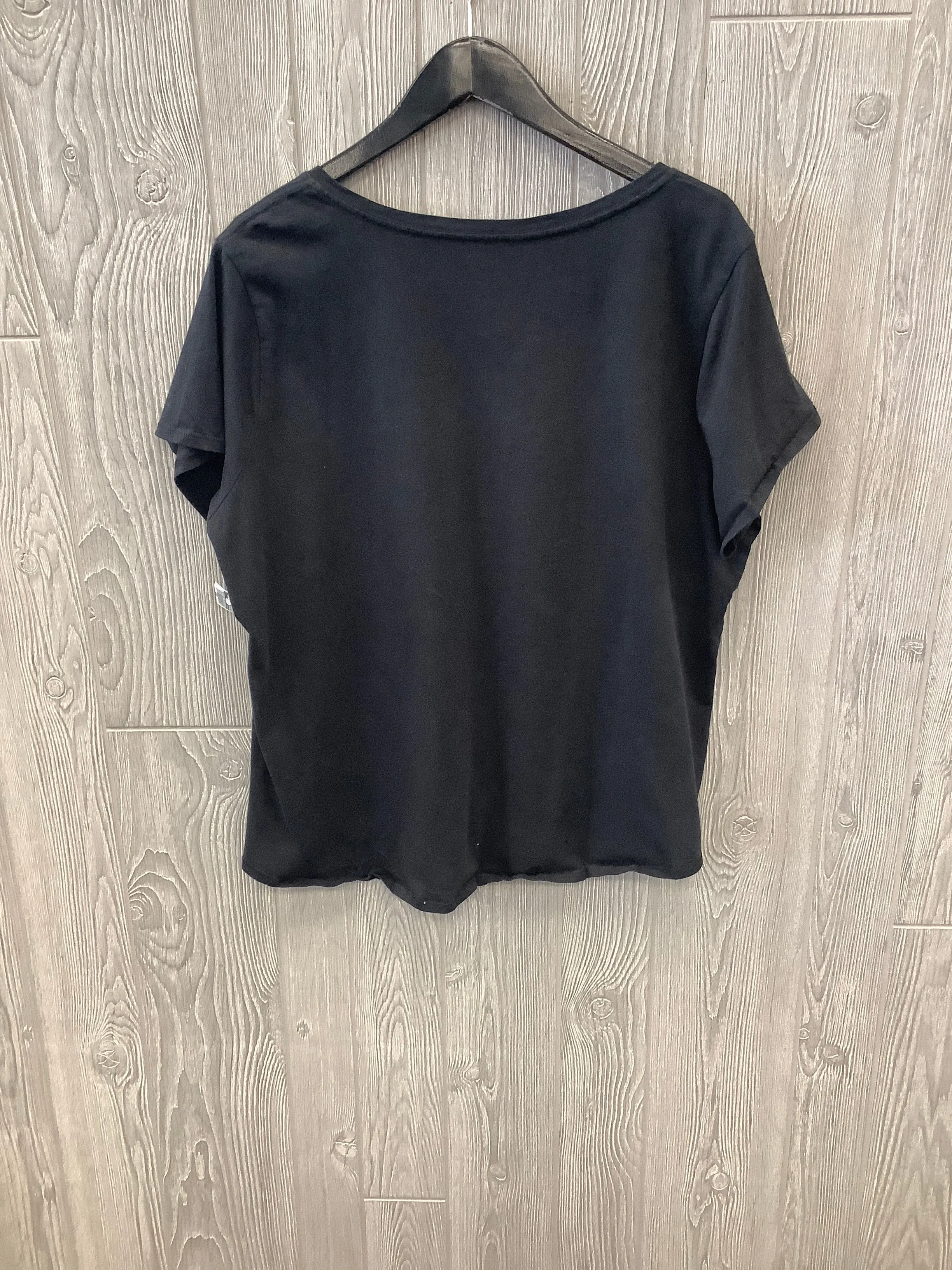 Black Top Short Sleeve Basic Sonoma, Size Xxl