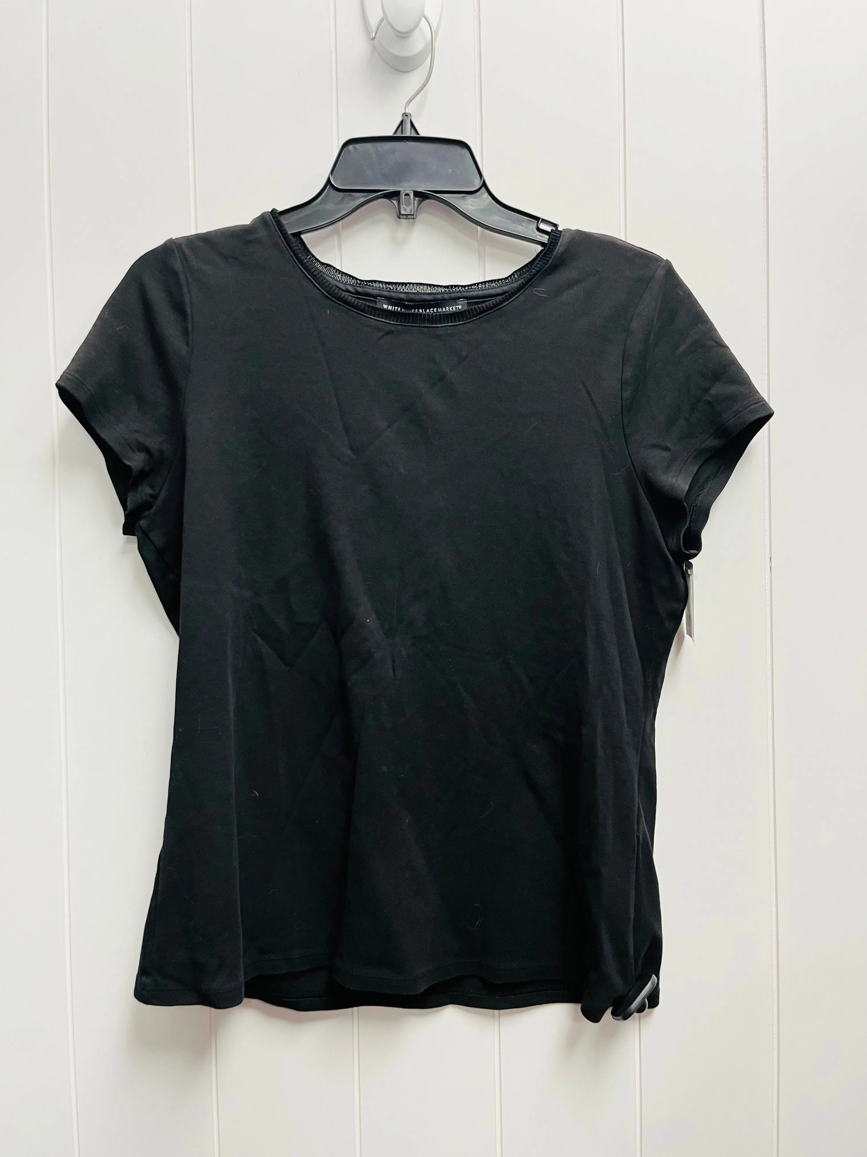 Black Top Short Sleeve Basic White House Black Market, Size L