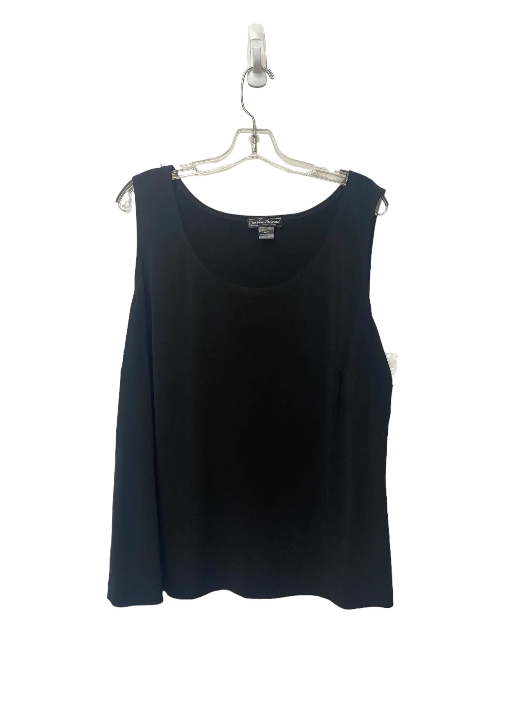 Black Top Sleeveless Basic Jessica Howard, Size 20