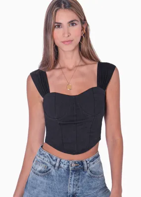 Blusa tipo corset sin mangas - MAEBELLE