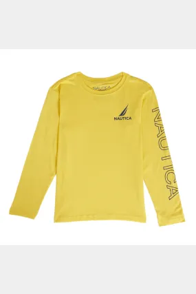 Boys Outlined Graphic Long Sleeve T-Shirt