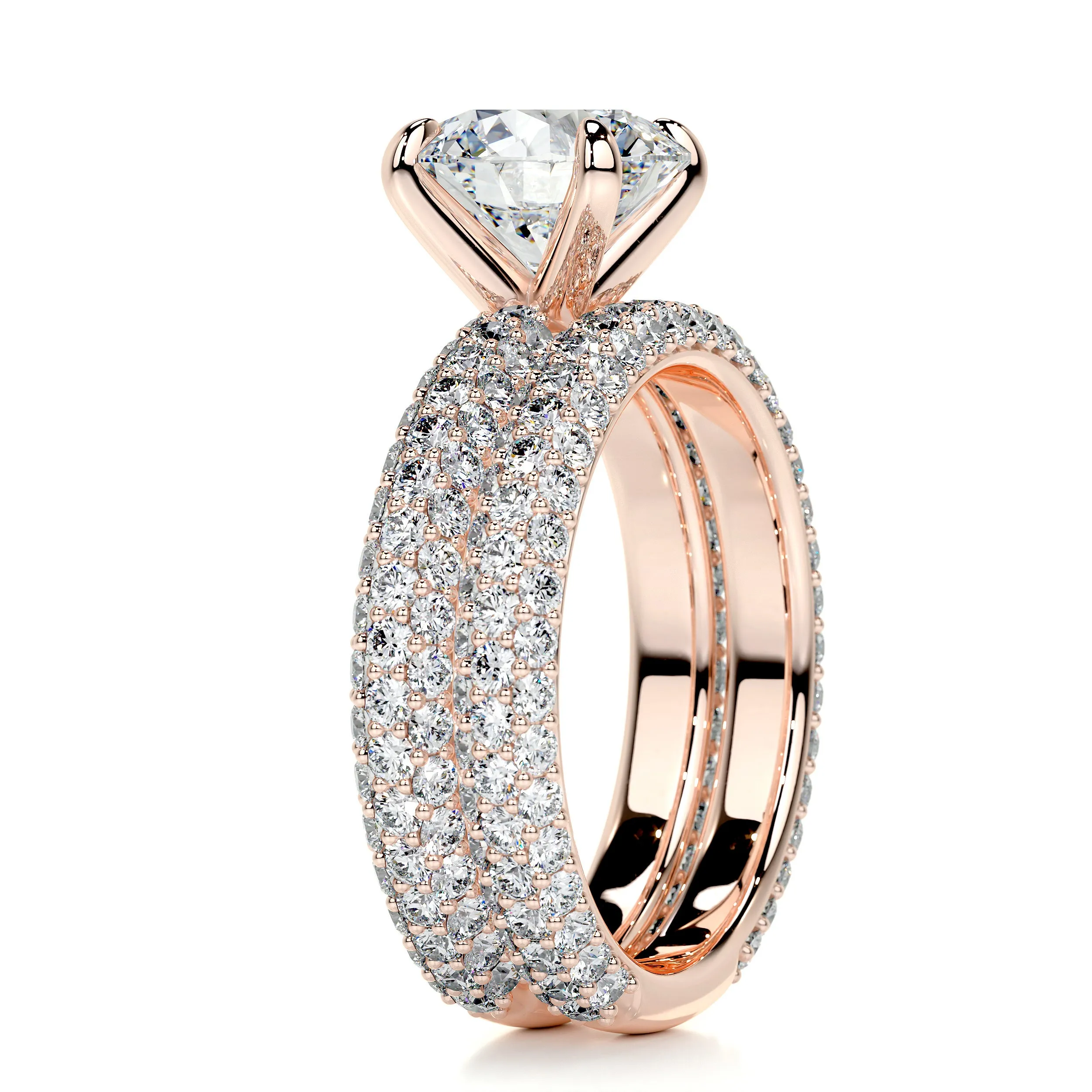 Charlotte Diamond Bridal Set -14K Rose Gold