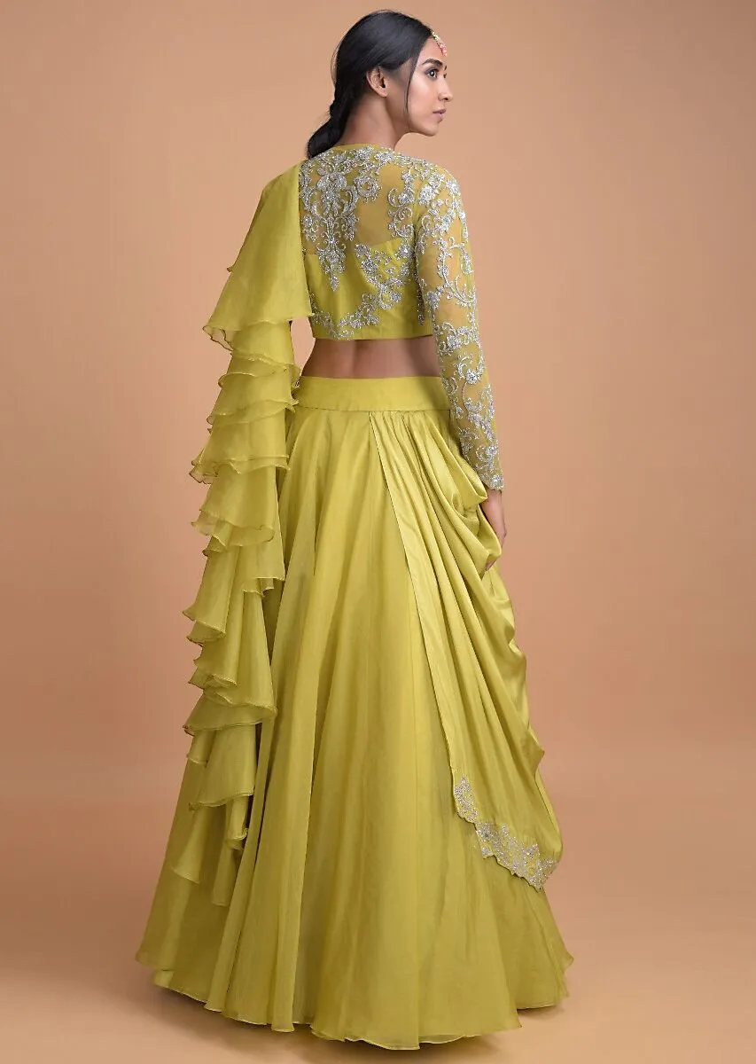 Chartreuse Green Lehenga