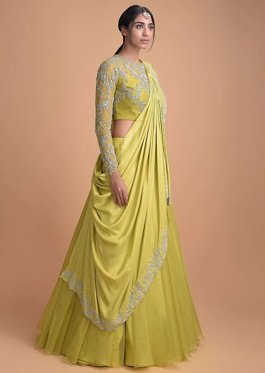 Chartreuse Green Lehenga