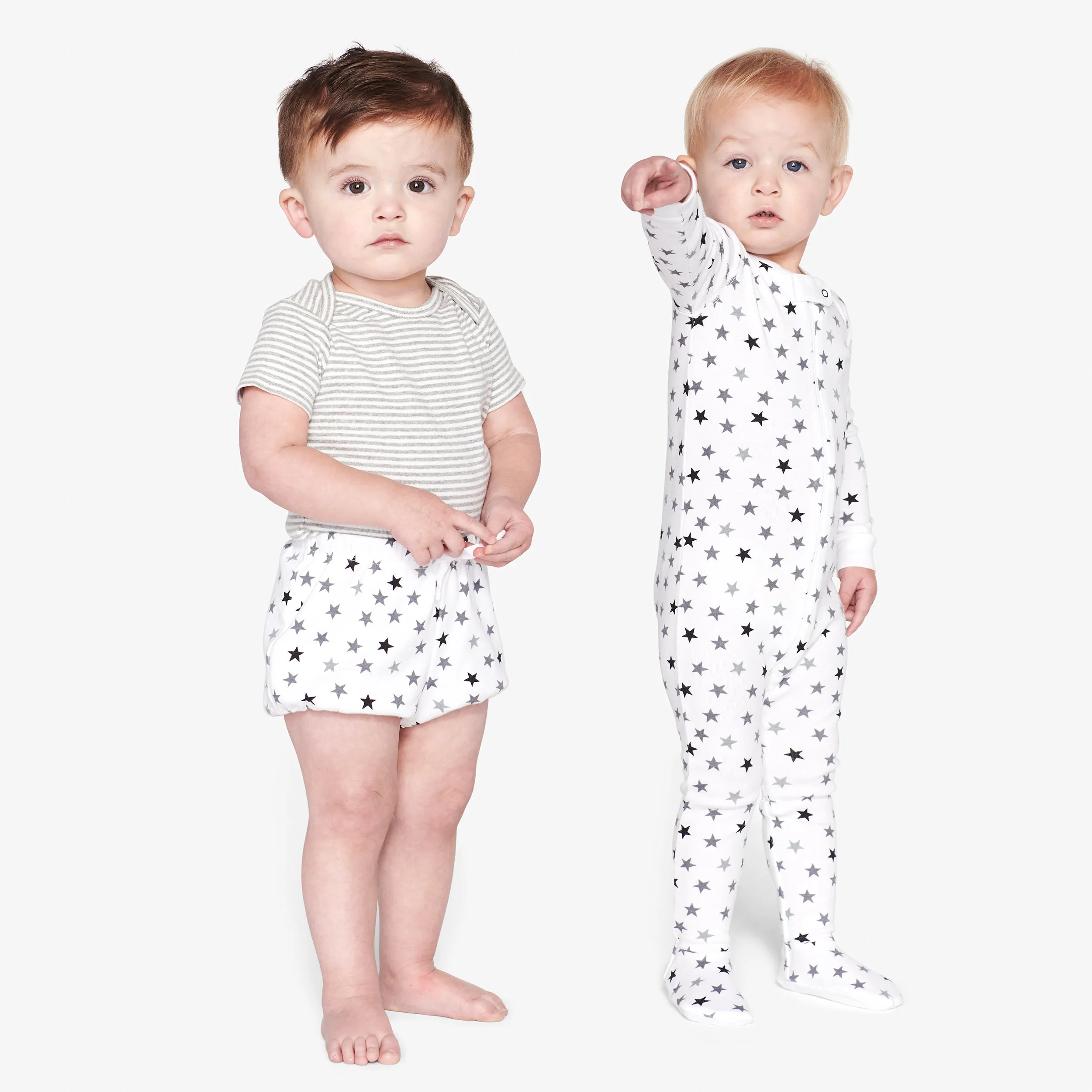 Clearance baby organic bubble short in mini star