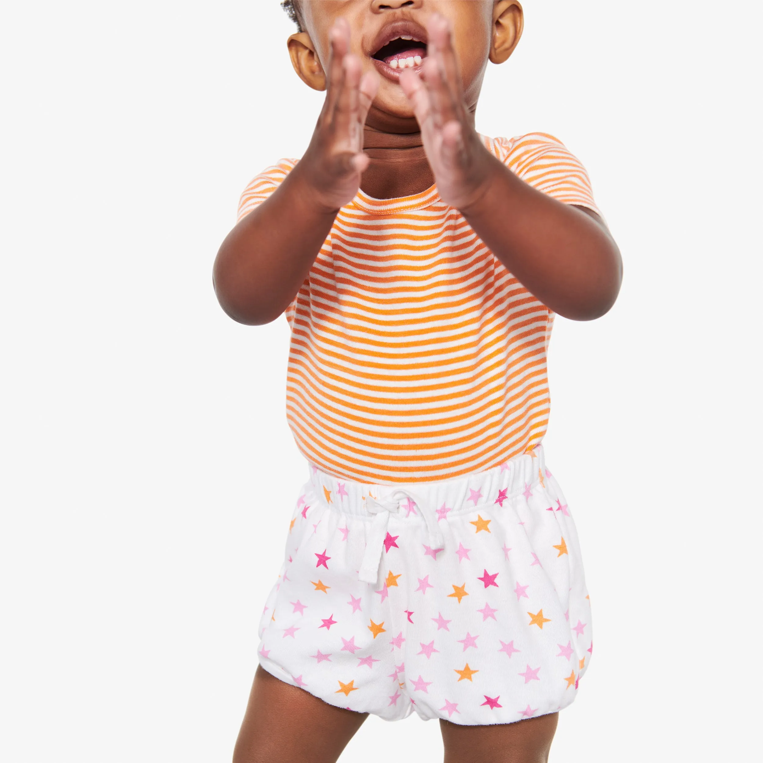 Clearance baby organic bubble short in mini star