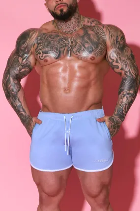 For-the-Night 4" Gym Short Shorts with Drawstring - Baby Blue