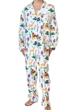 Forest Animal Flannel Pajama Set