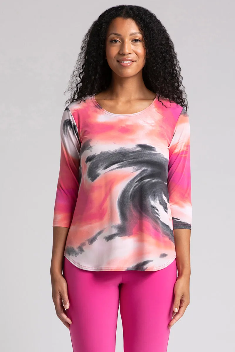 Go To Classic T-shirt Relax 3/4 Sleeve | Marble Print