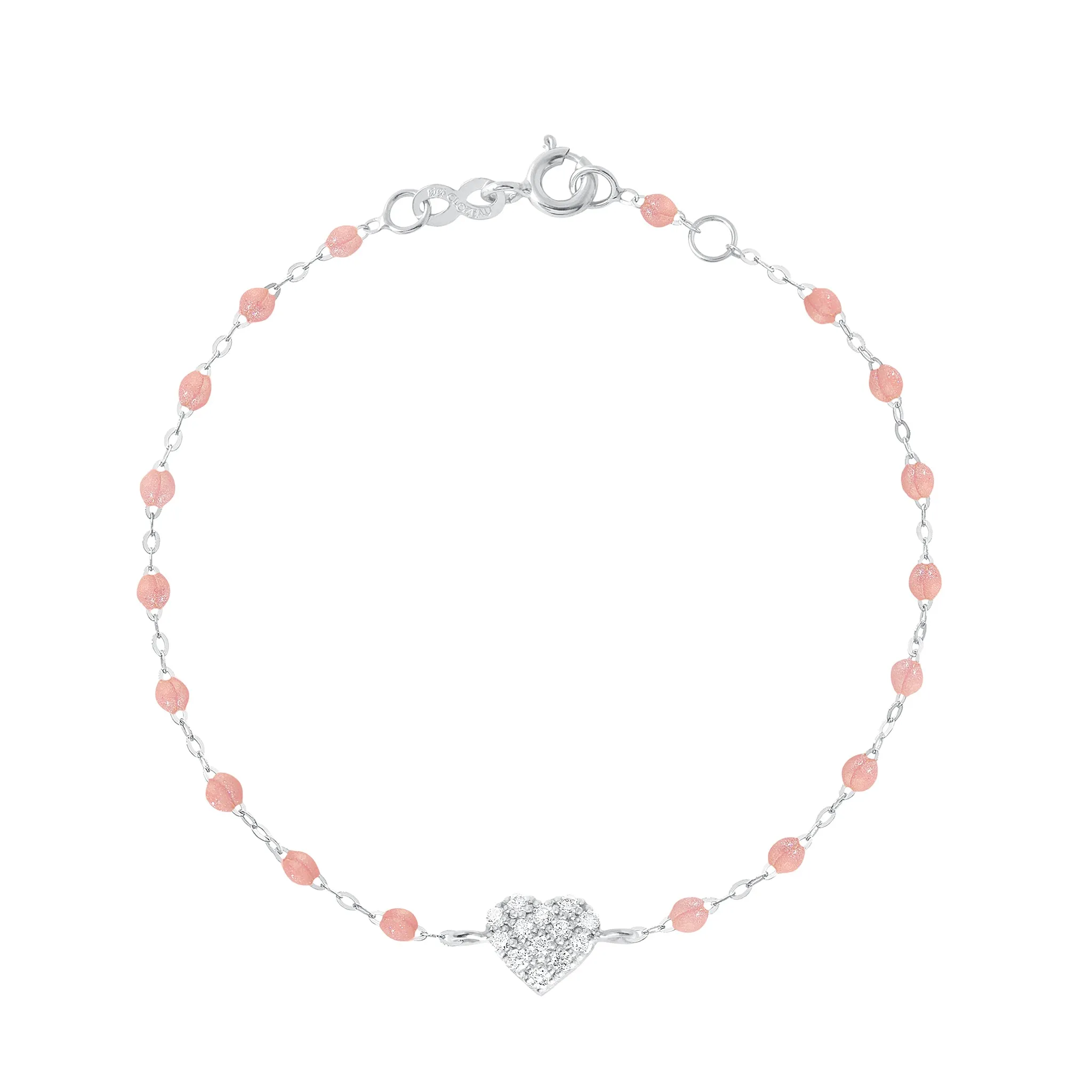 In Love Diamond Bracelet, Blush, White Gold, 6.7"