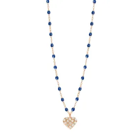 In Love Diamond Necklace, Lapis, Rose Gold, 16.5"