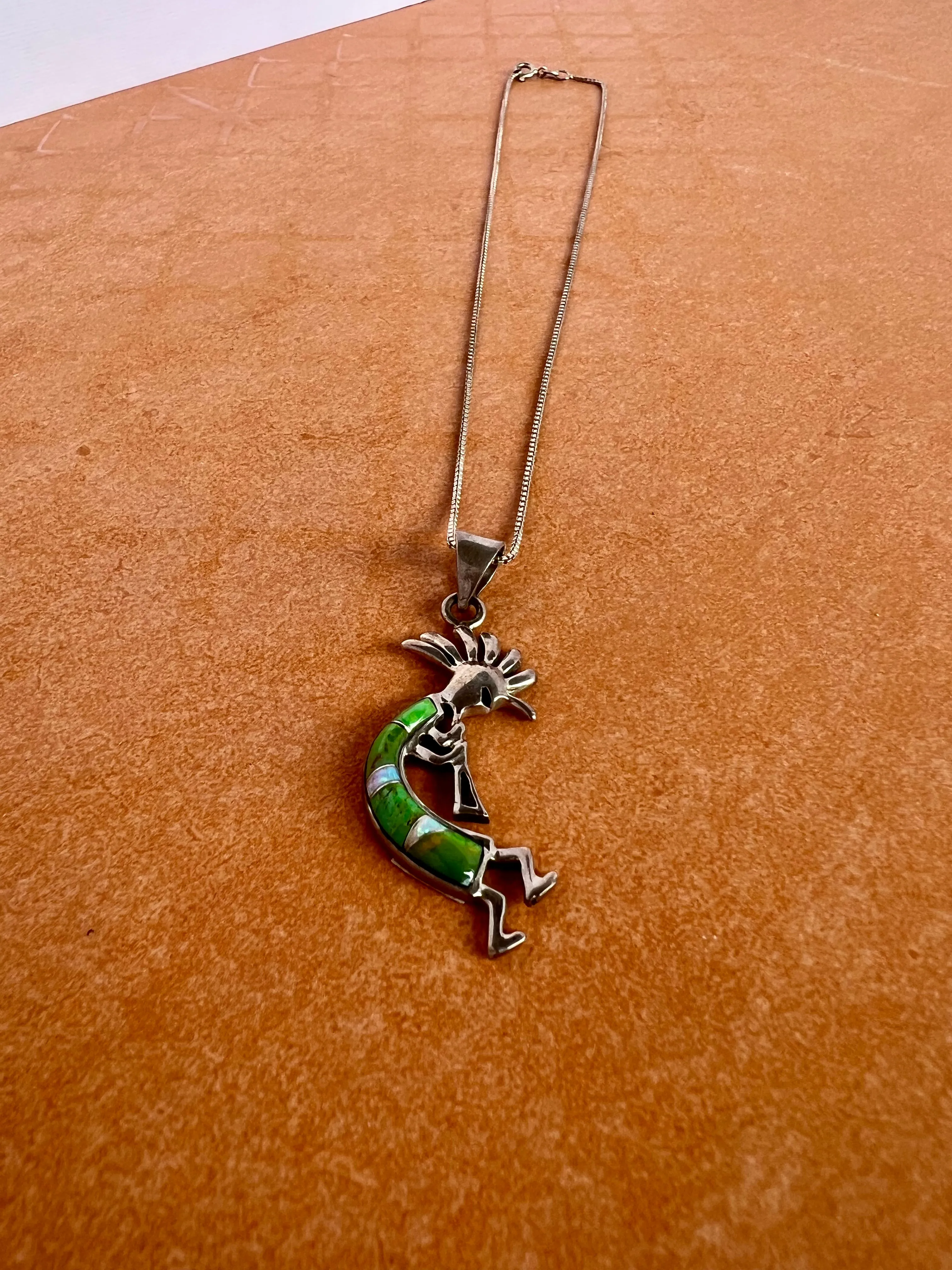 Inlay Kokopelli Necklace