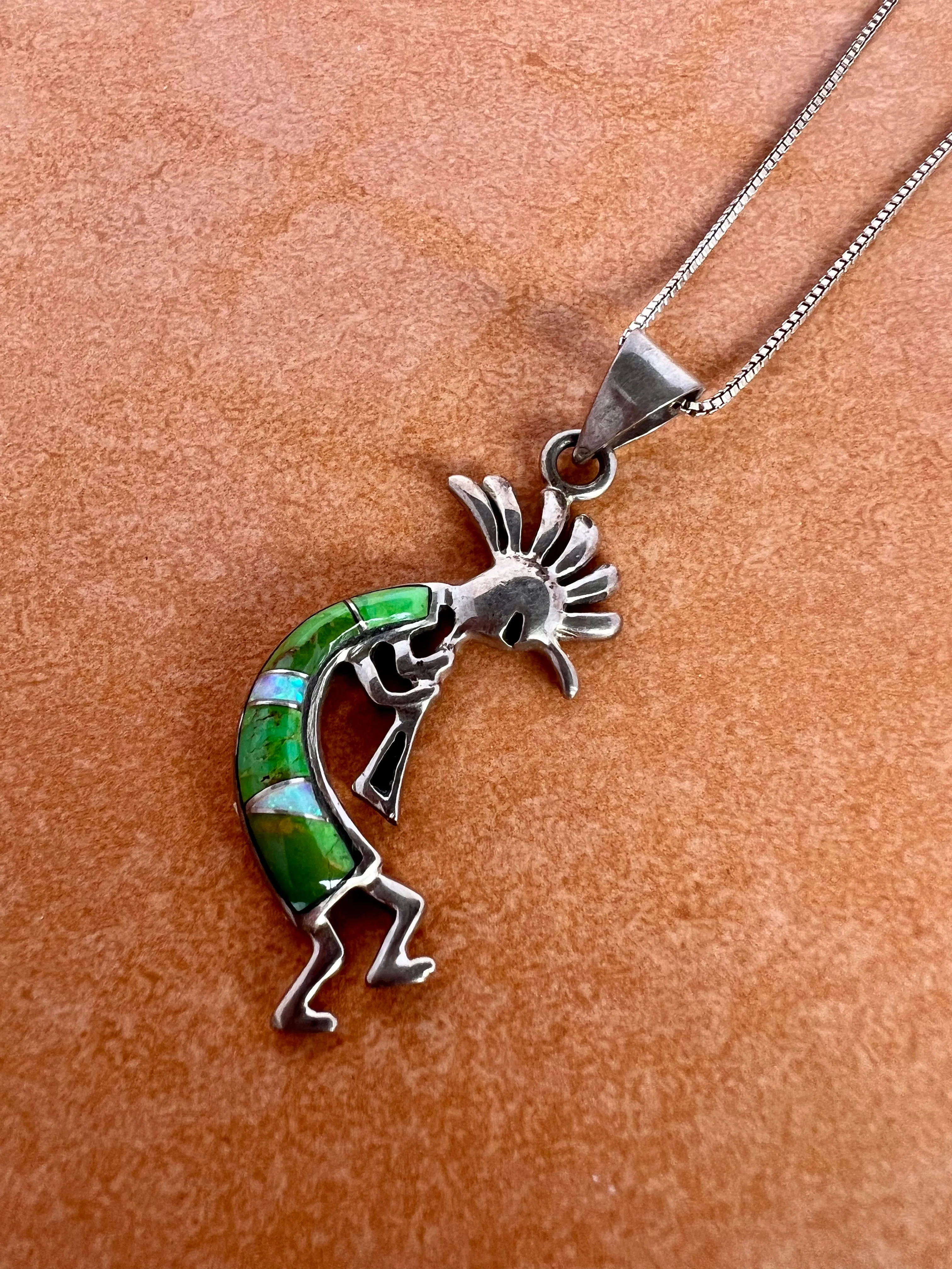 Inlay Kokopelli Necklace