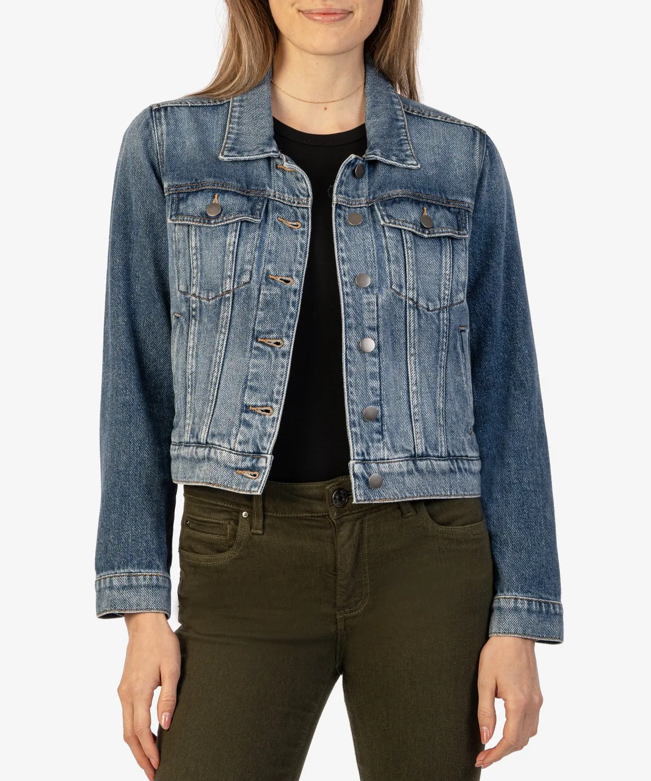 Kut Julia Denim Crop Jacket | Denim