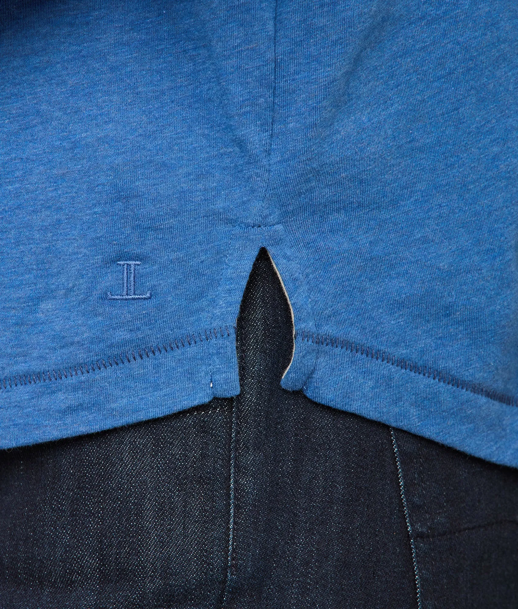 Long Sleeve Bar Stitch Tee :: Blue