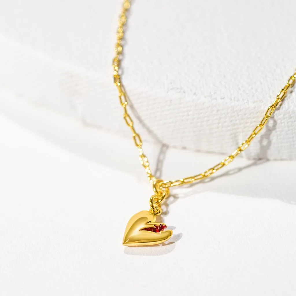 Mending Heart Pendant - Gold