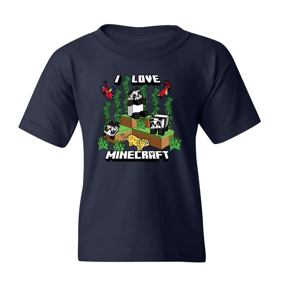 Minecraft I Love Minecraft Kids Short Sleeve T-Shirt