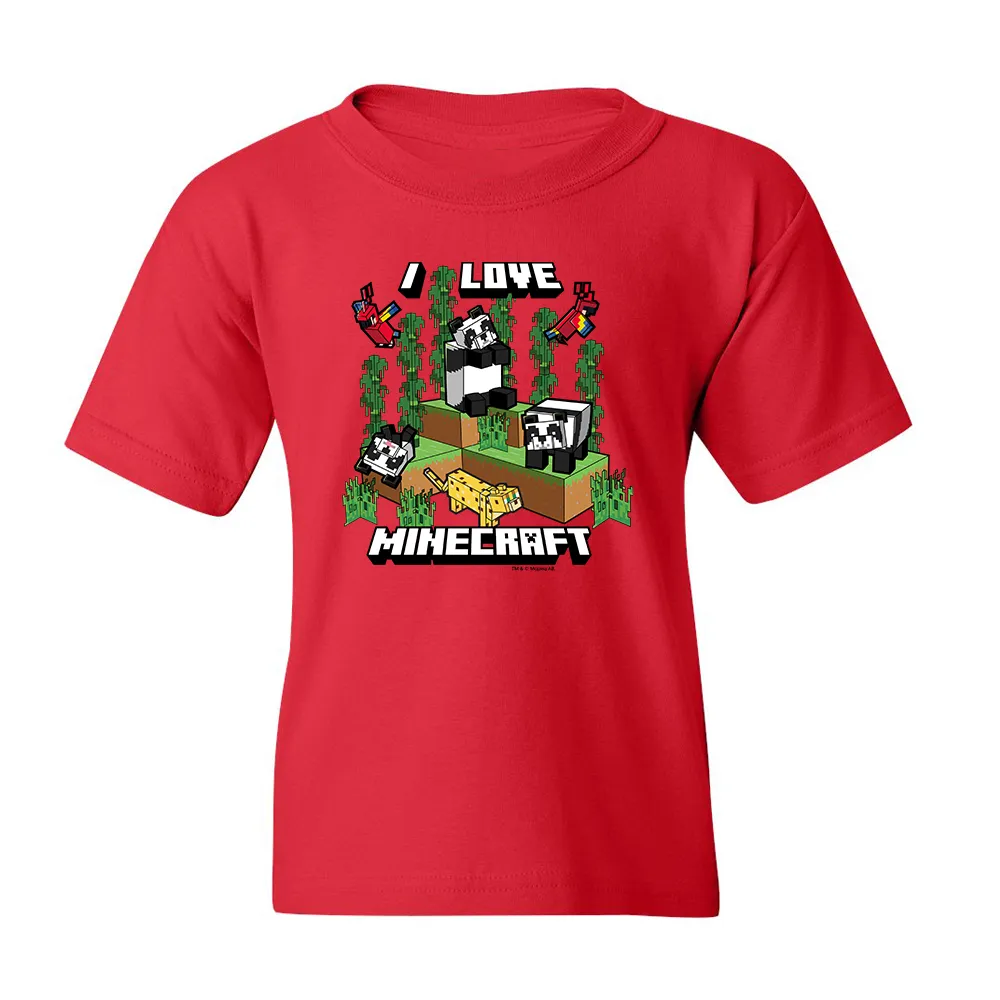 Minecraft I Love Minecraft Kids Short Sleeve T-Shirt