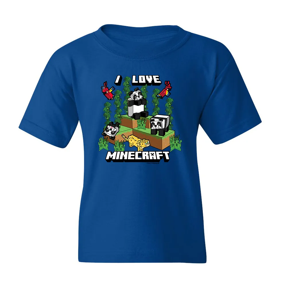 Minecraft I Love Minecraft Kids Short Sleeve T-Shirt