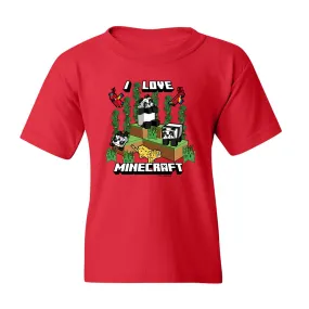 Minecraft I Love Minecraft Kids Short Sleeve T-Shirt