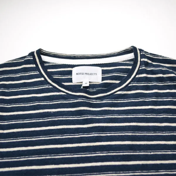 Norse Projects - Godtfred Hemp Stripe Long-Sleeve T-shirt - Navy