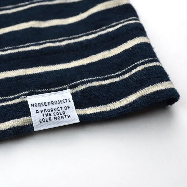 Norse Projects - Godtfred Hemp Stripe Long-Sleeve T-shirt - Navy