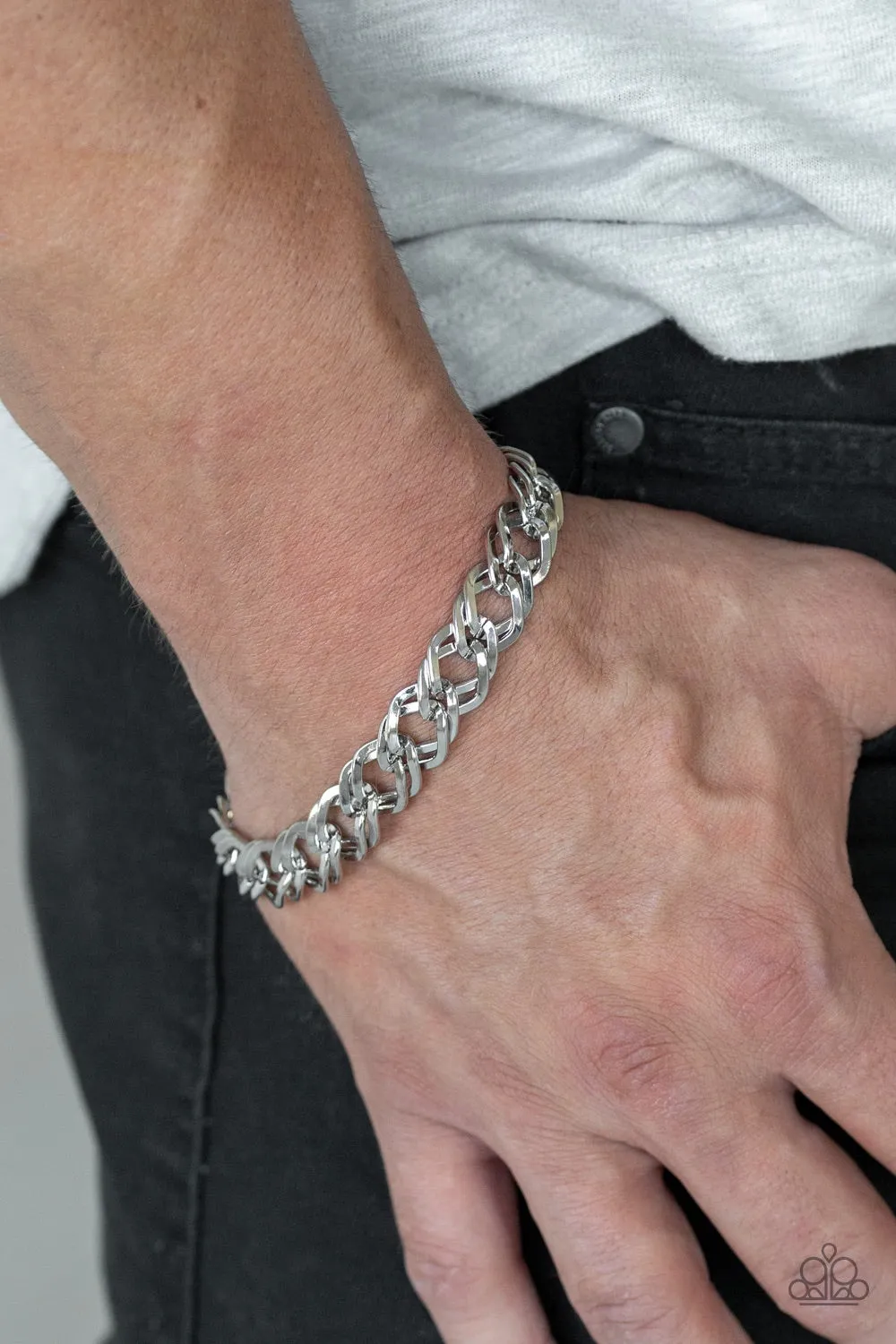 On The Ropes Silver-Bracelet