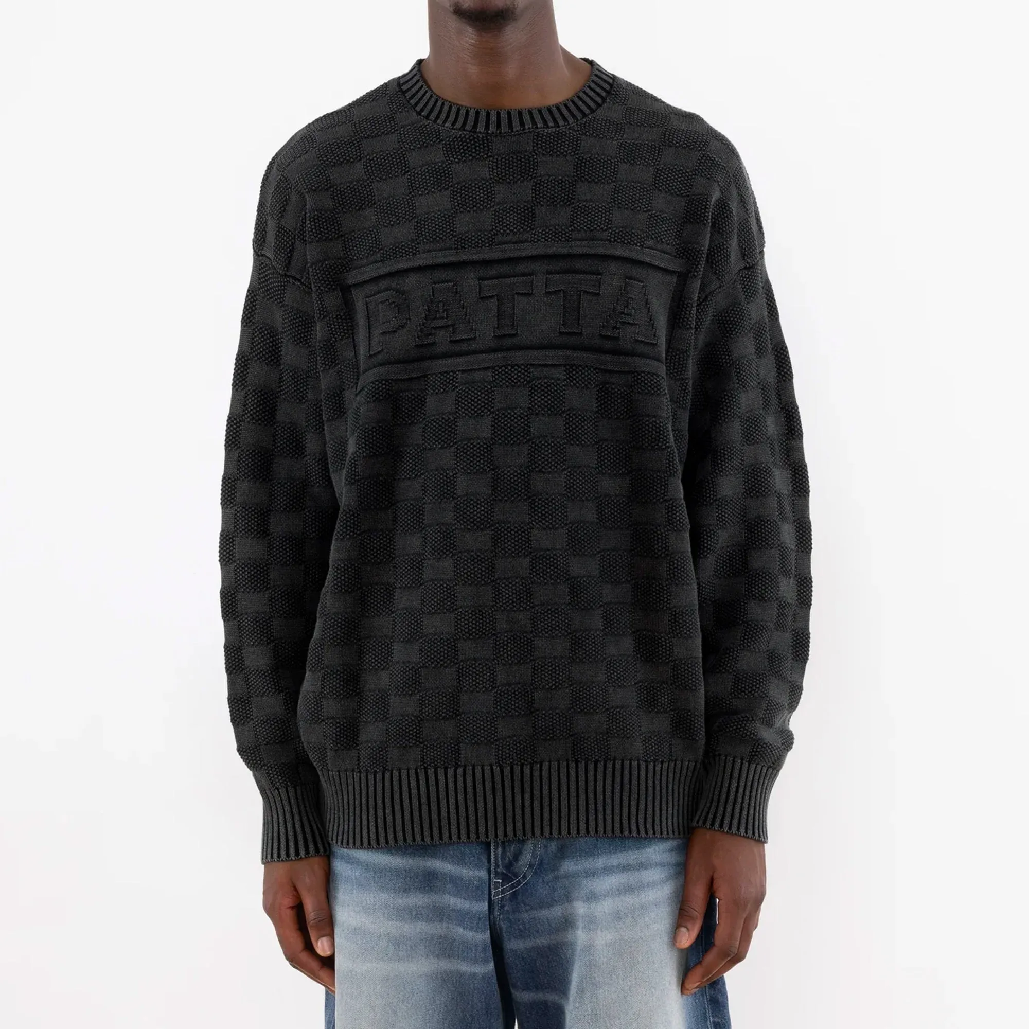 Patta Mens Pearl Ribbed Knitted Sweater