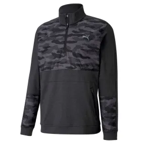 Puma Golf Cloudspun Camo 1/4 Zip - Black