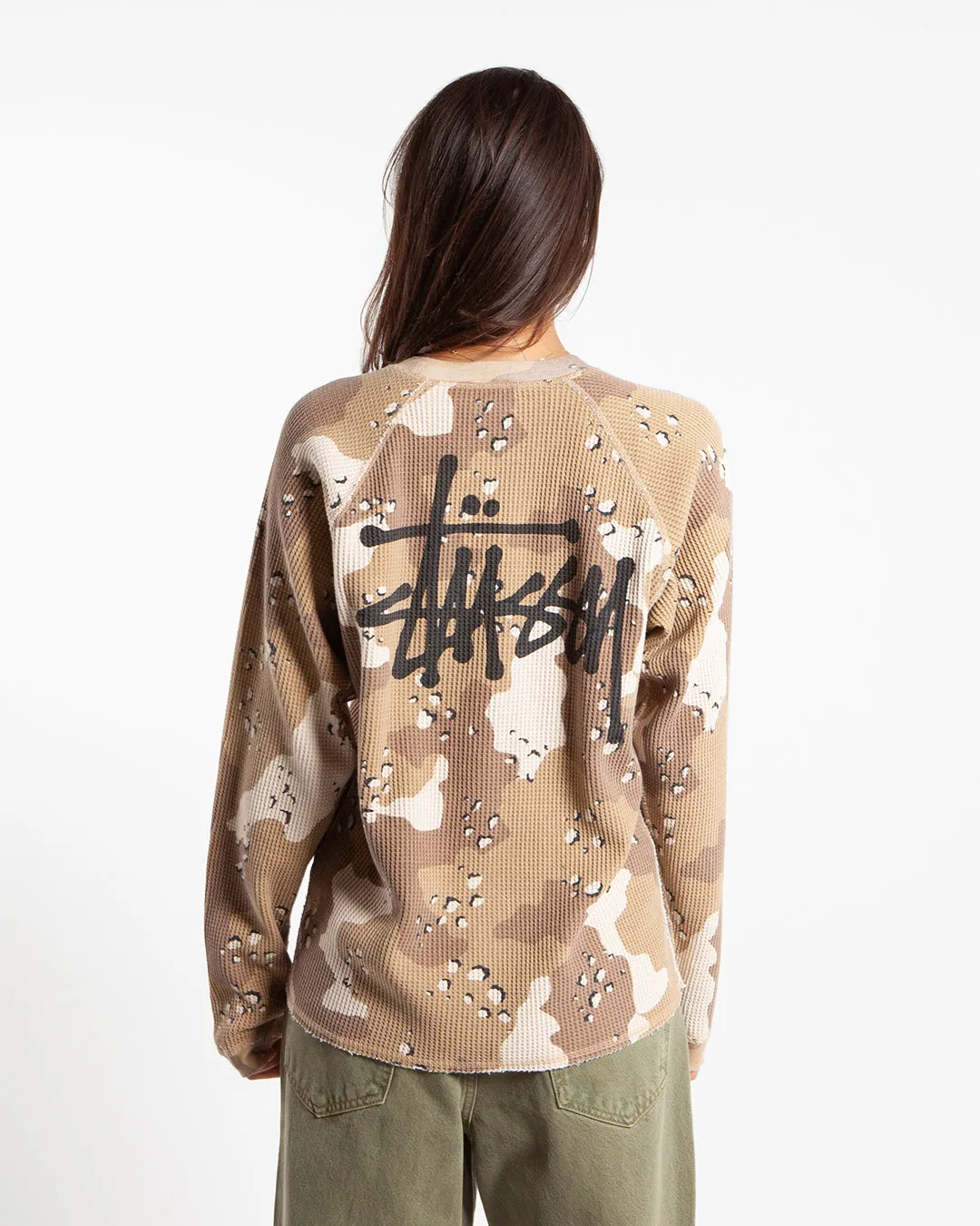 Stüssy Raglan Thermal Basic Stock Desert Camo