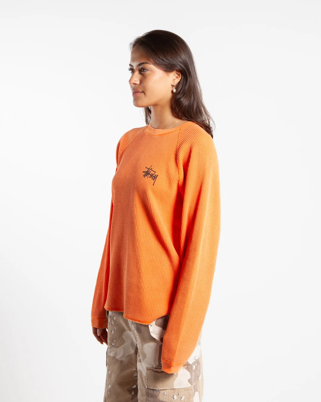 Stüssy Raglan Thermal Basic Stock Orange