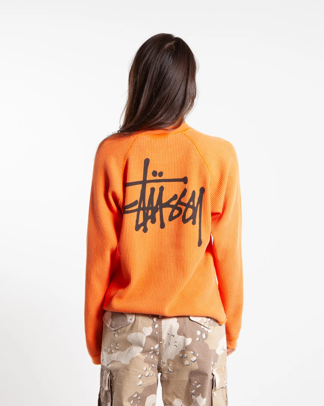 Stüssy Raglan Thermal Basic Stock Orange