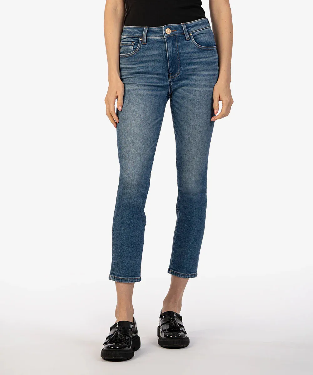 The Catherine High Rise Crop Straight Jeans - New Wash