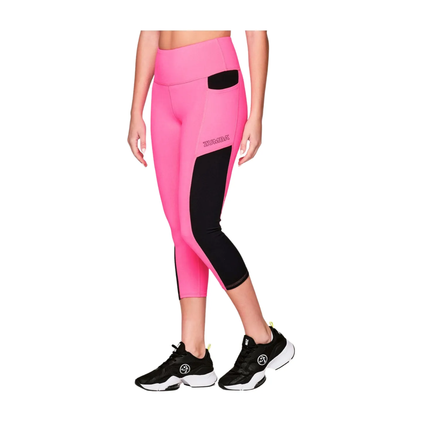 Zumba Electric Bright High Waisted Crop Leggings (Special Order)