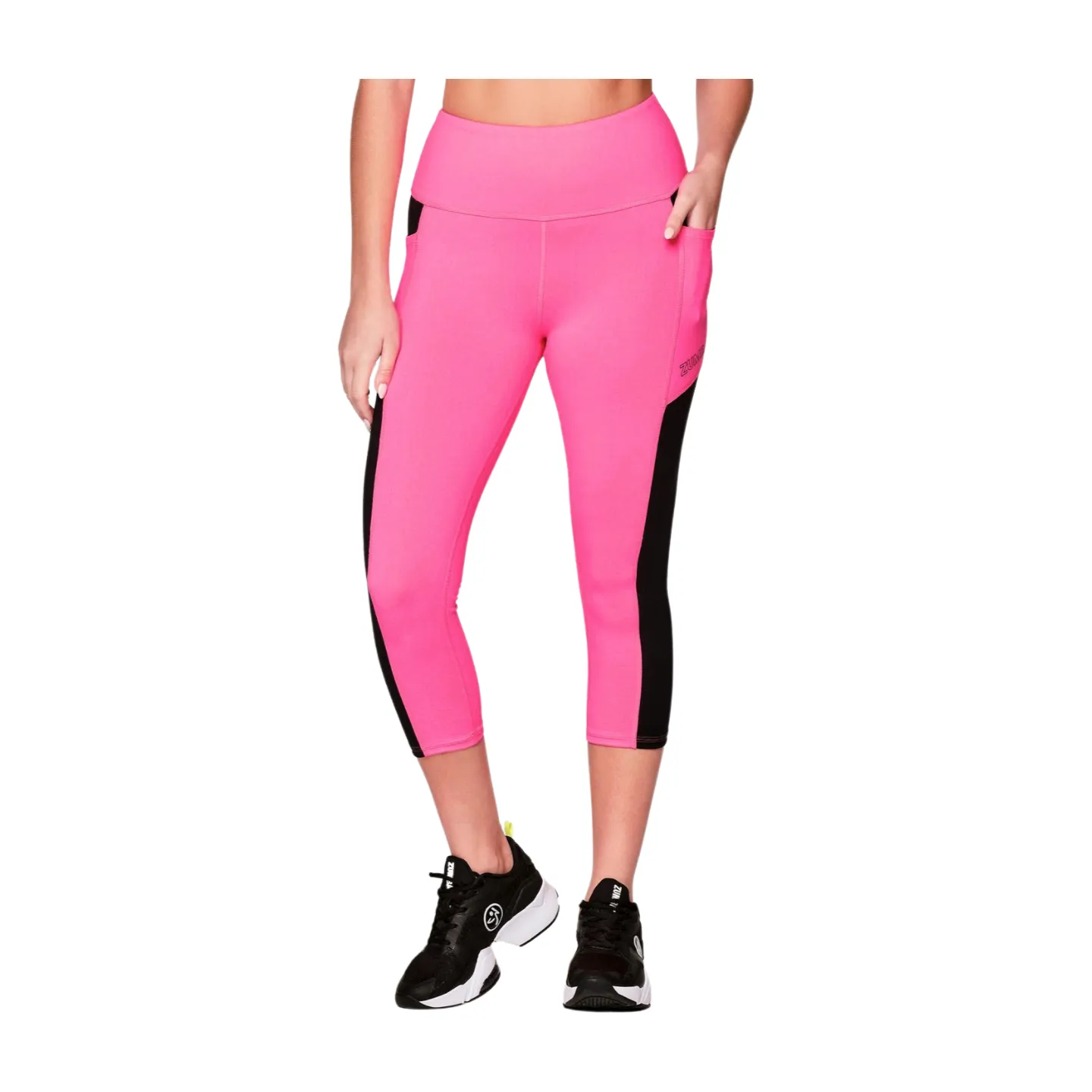 Zumba Electric Bright High Waisted Crop Leggings (Special Order)